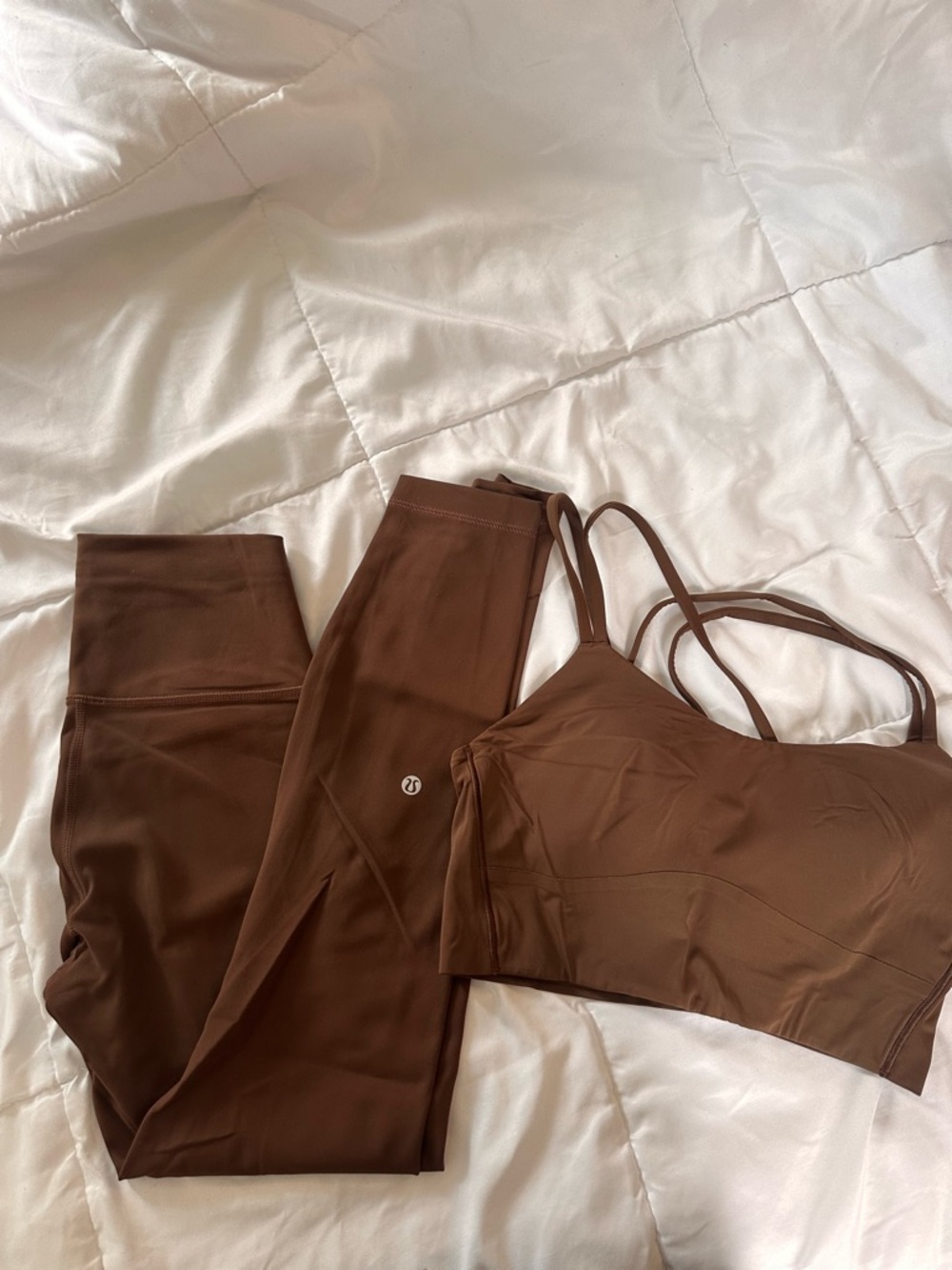 lululemon JAVA High-Rise Leggings and Bra Set size 6